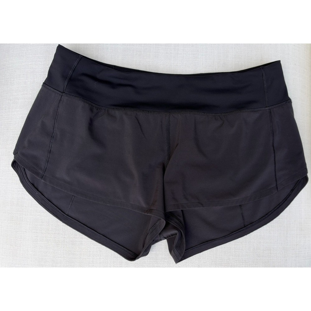 Lululemon Shorts Size 6 Black Speed Up Mid Rise 2" Lined Run Active Pockets